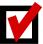 Ticked yes voting sign vector drawing