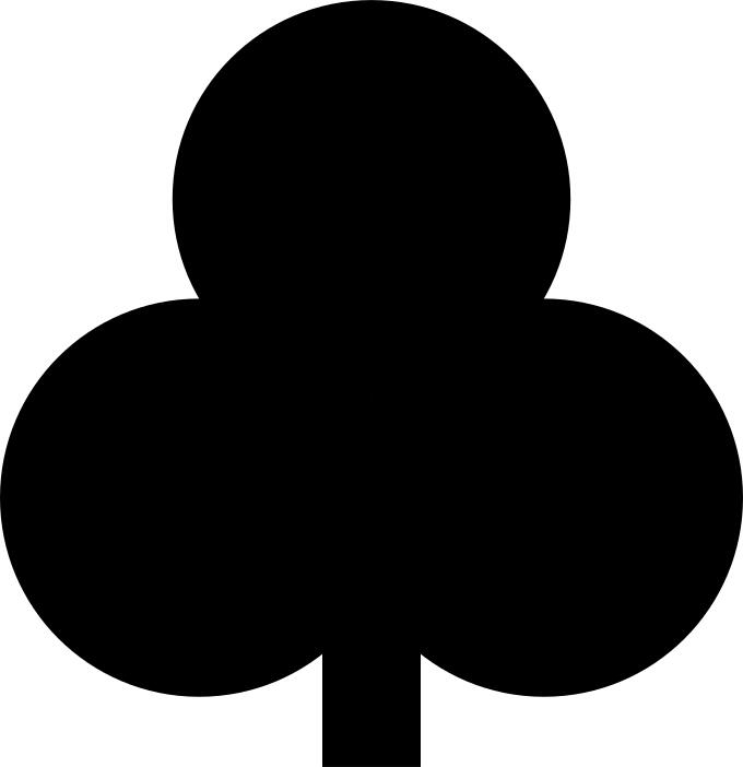 Vector image of clover sign for gambling card