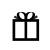 Vector drawing of birthday gift pictogram
