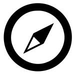 Vector image of compass map symbol