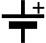 Vector illustration of IEC style single cell battery symbol