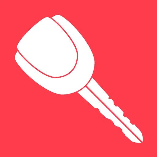 Vector image of red car door key logo