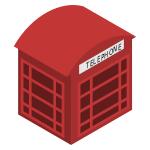 Vector image of red phonebox