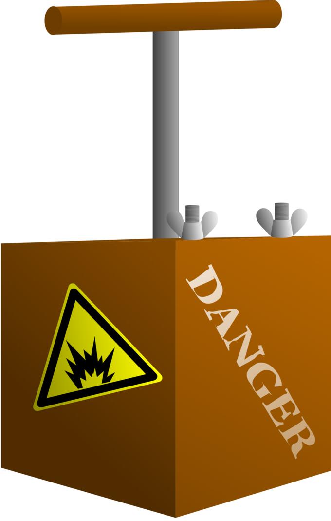 Vector image of brown detonator box