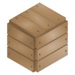 Vector graphics of boarded up wooden box