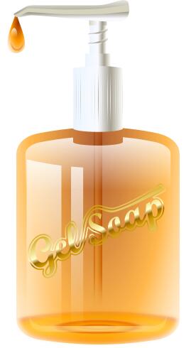 Vector image of gel soap dispenser