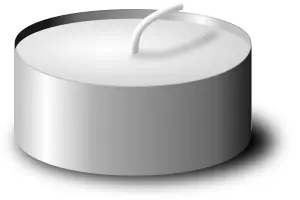 Vector image of photorealistic tea candle