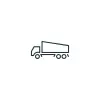 Truck icon line art vector illustration