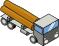 Vector clip art of flat bed truck