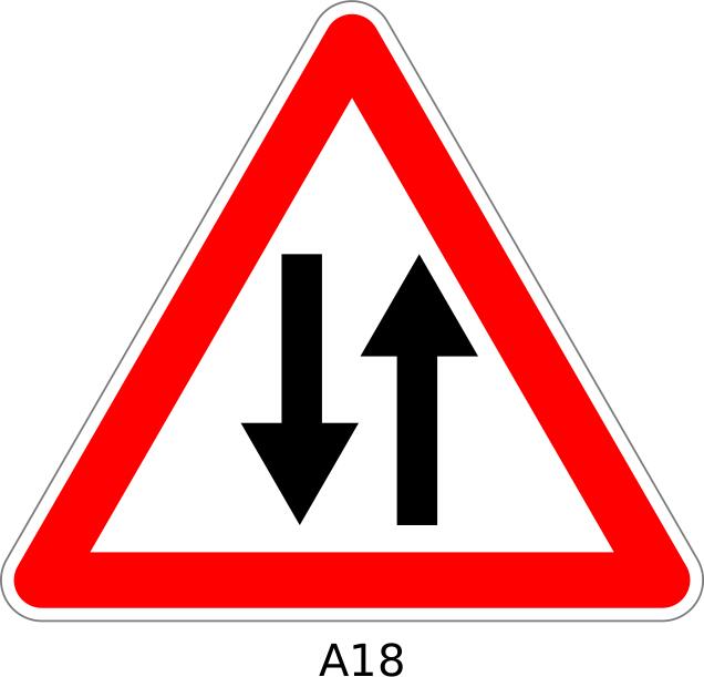Two way traffic sign