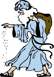 Street beggar vector image