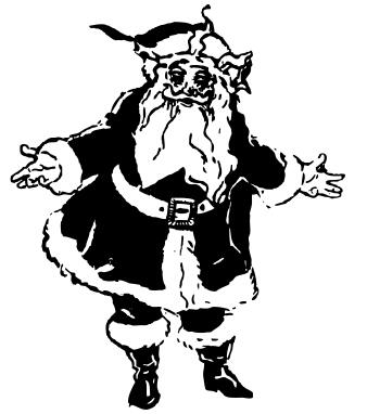 Santa welcomes you vector image
