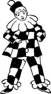 Vector image of man in a fool's suit