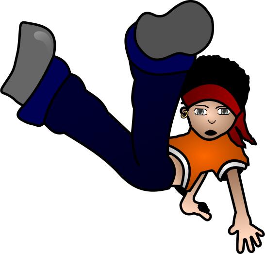 Hip hop kid doing a breakdance vector image