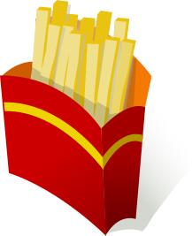 French fries in wrapper vector graphics