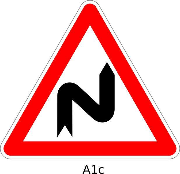 Double curve first to the right