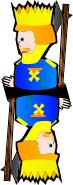 Double King of Diamonds cartoon vector drawing