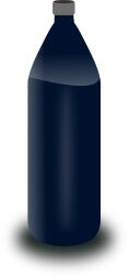 Black water bottle vector clip art