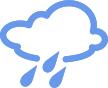 Rainy cloud outline vector image
