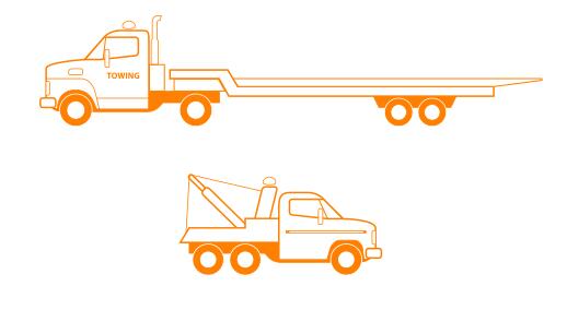 Tow trucks vector drawing