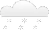Pastel colored snowfall sign vector clip art