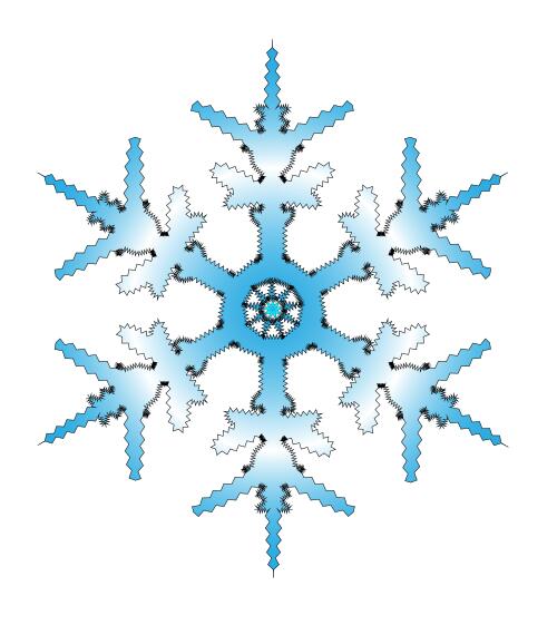 Blue snowflake vector illustration