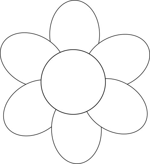 Flower with six petals vector image.
