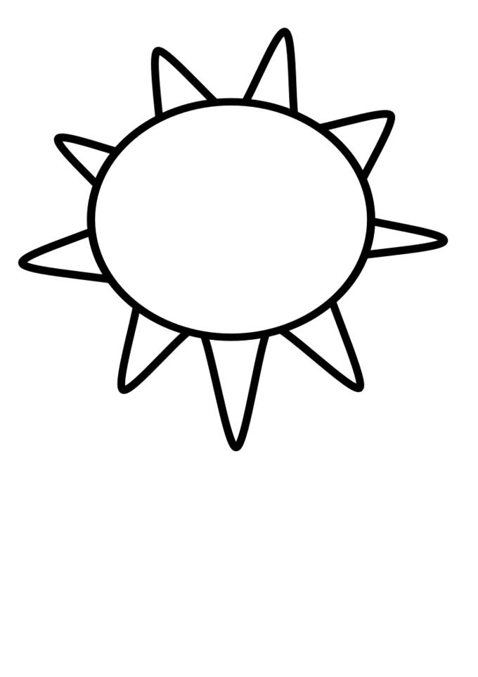 Black and white symbol for sunny sky vector image