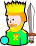 King of Clubs cartoon vector drawing
