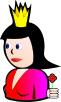 Queen of Hearts cartoon vector illustration