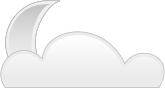 Pastel colored cloud with moon sign vector drawing