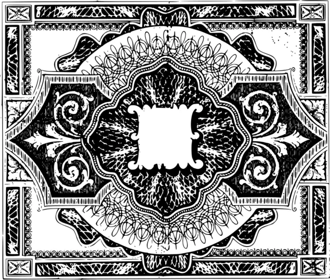 Curly design certificate vector graphics