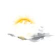 Vector clip art of weather forecast color symbol for light cloud cove