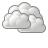 Color weather forecast icon for cloudy sky vector graphics