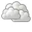 Color weather forecast icon for cloudy sky vector graphics
