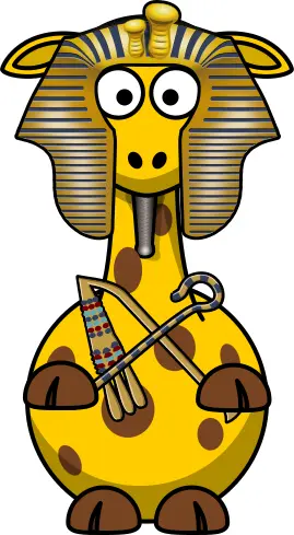 Pharao giraffe vector illustration
