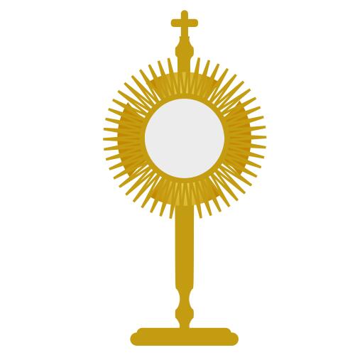 The Blessed Sacrament vector illustration