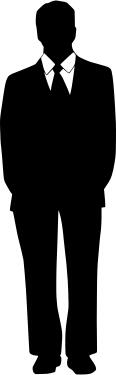 Businessman with shirt and tie silhouette vector illustration