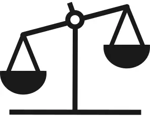 Vector image of weighing scales icon