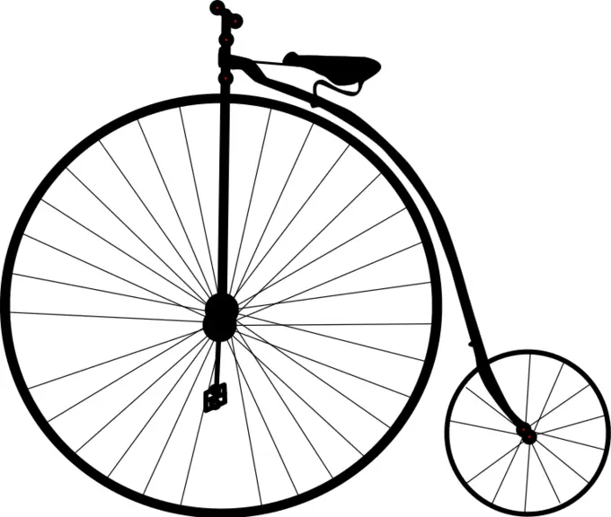 Penny-farthing silhouette vector image