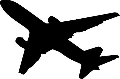 Boeing 767 silhouette vector image