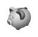Gray piggybank vector image