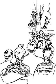Audience at the theater vector image