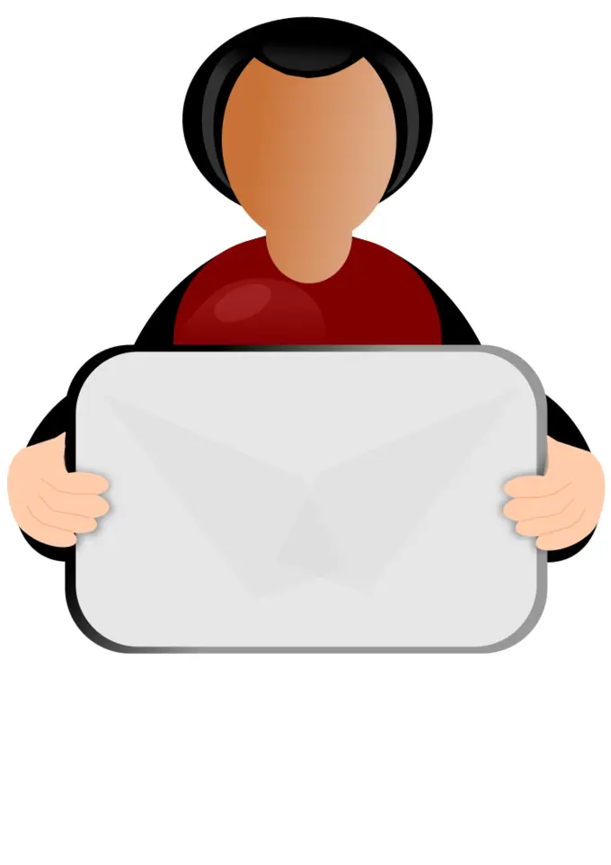 Person holding a blank sign