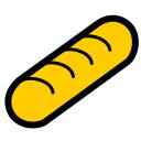 Vector image of baguette icon