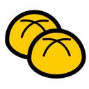 Bread buns icon vector illustration