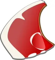 Vector image of meat steak