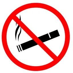 Vector image of no smoking sign label