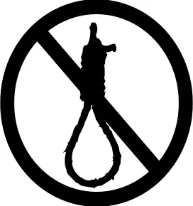 No death penalty sign vector illustration