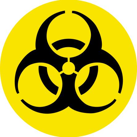 Vector clip art of round bio-hazard sign